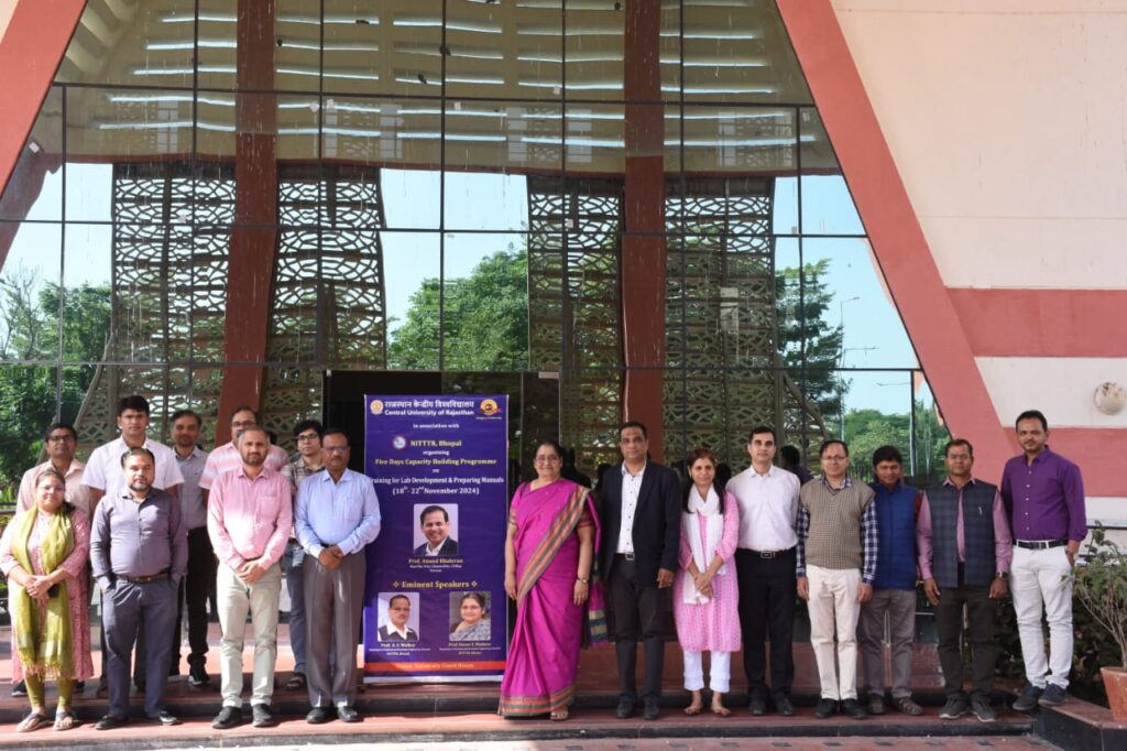 Five day capacity building program launched at Central University of Rajasthan CURaj