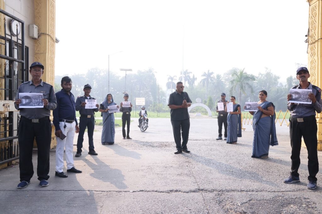 Veer Narmad Gujarat University Launches Helmet Campaign to Promote Road Safety