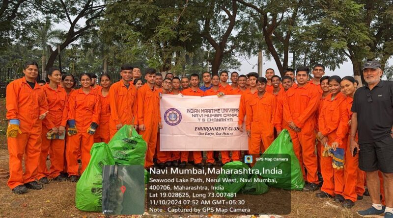 Indian Maritime University conducted a successful cleanship drive at Palm Beach Road