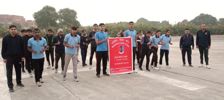 Cross country race organized in  Central University Haryana mahendragad