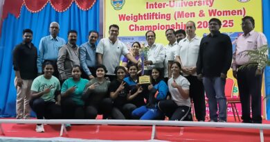 Shivaji University team wins title in South West Zone Inter University Women's Weightlifting Championship