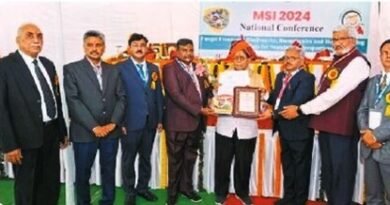 Prof. Lodha, who was the Vice Chancellor of Jain Vishwabharati University, Ladnun, Rajasthan, received the Lifetime Achievement Award