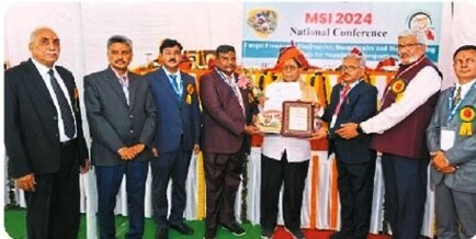 Prof. Lodha, who was the Vice Chancellor of Jain Vishwabharati University, Ladnun, Rajasthan, received the Lifetime Achievement Award