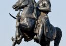 The magnificent equestrian statue of Chhatrapati Shivaji Maharaj at Shivaji University, Kolhapur