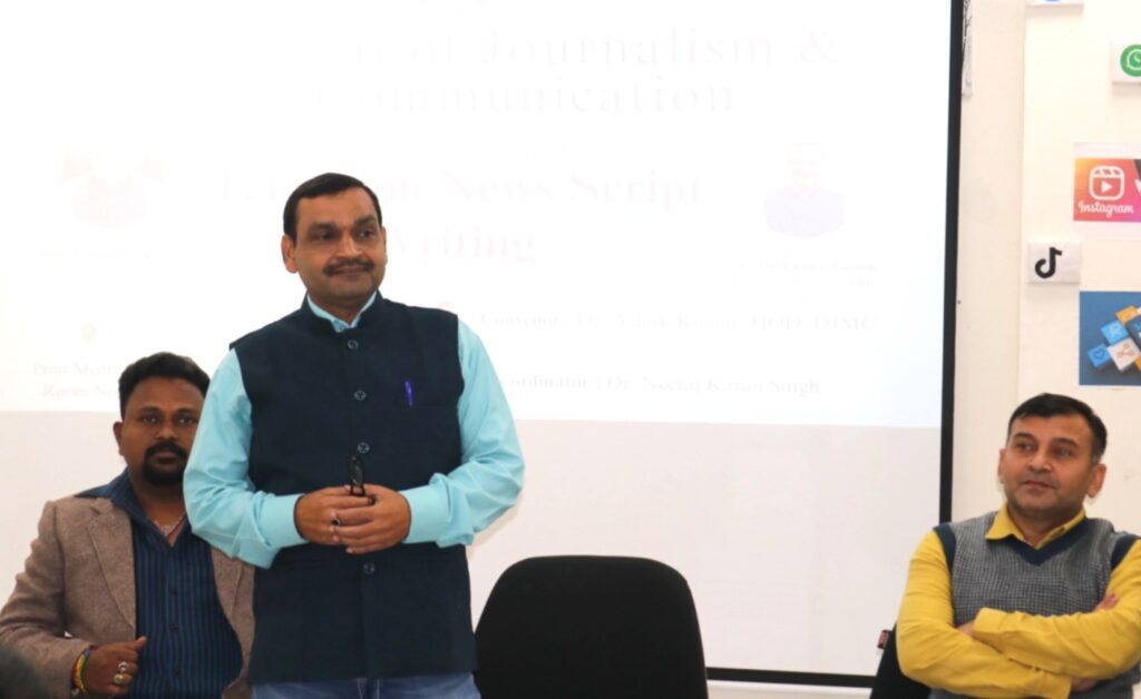 One day workshop on television writing organized at Central University of Haryana