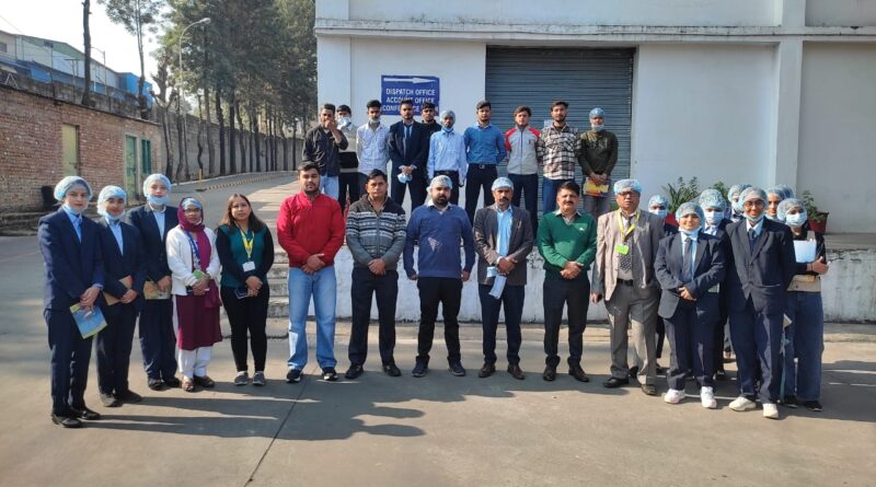 students of Indus International University conducted an industrial visit to Shree Bector Foods