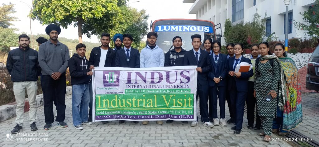 students of Indus International University conducted an industrial visit to Shree Bector Foods