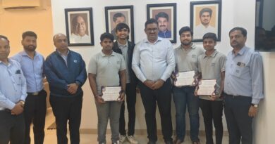 Dr. D.Y. Patil Polytechnic team wins the divisional badminton tournament