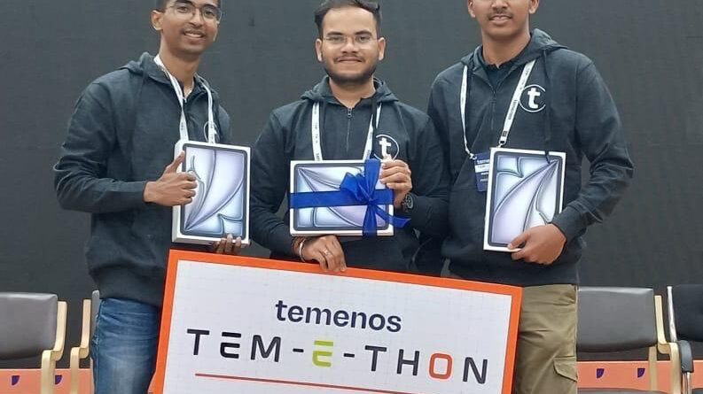 Raisoni College Pune's student team Finovators wins runner-up position in Team-A-Thon Hackathon