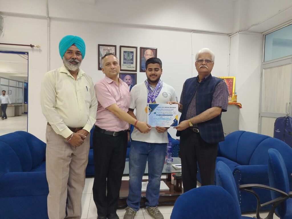 Aditya Rana of Indus International University won four gold medals in swimming