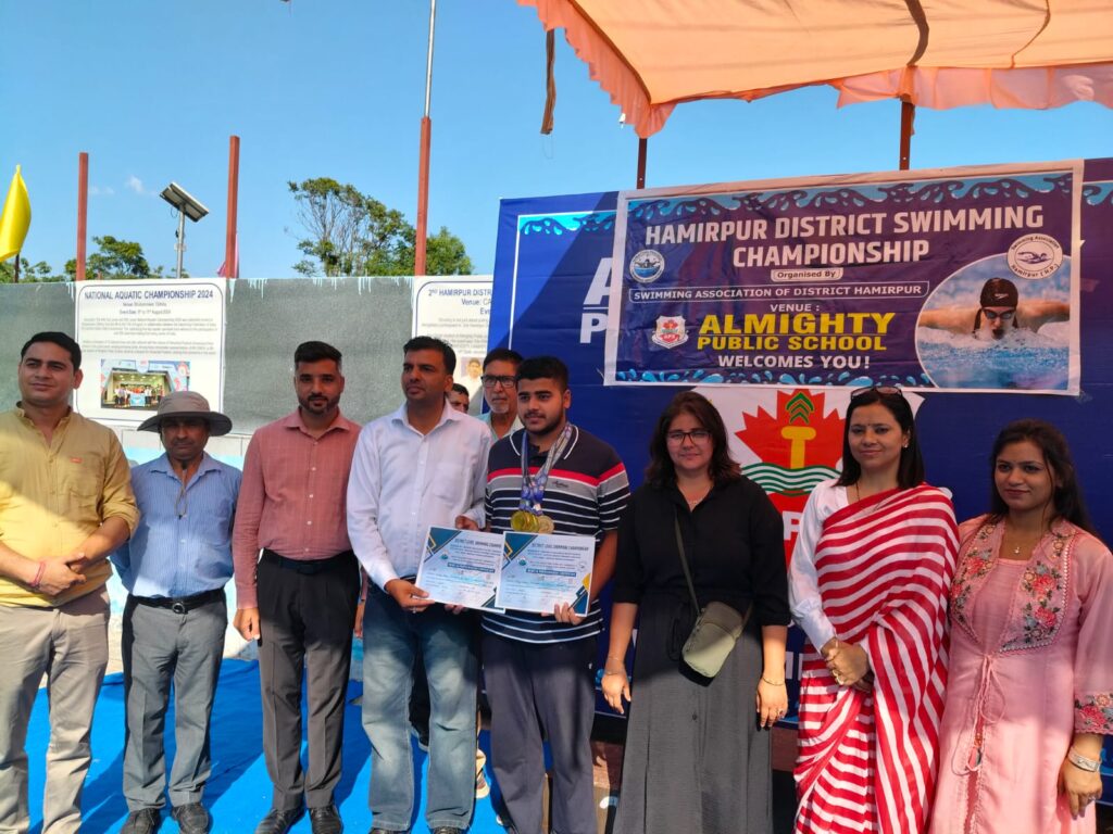 Aditya Rana of Indus International University won four gold medals in swimming