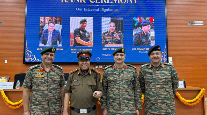 Prof. Anand Srivastava Conferred Honorary Colonel Commandant Rank at NSUT