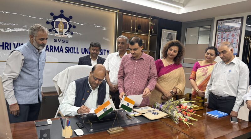 Professor Dinesh Kumar took over as the Vice Chancellor of Shri Vishwakarma Skill University SVSU Gurugram