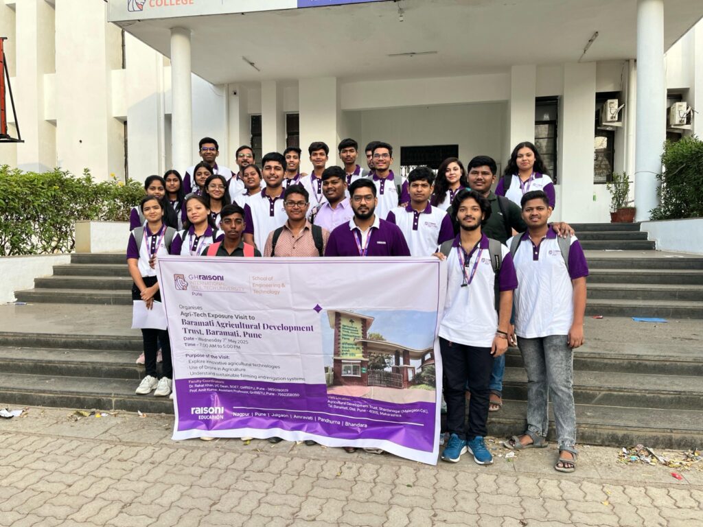 Raisoni International Skill Tech University students visit Baramati Agro