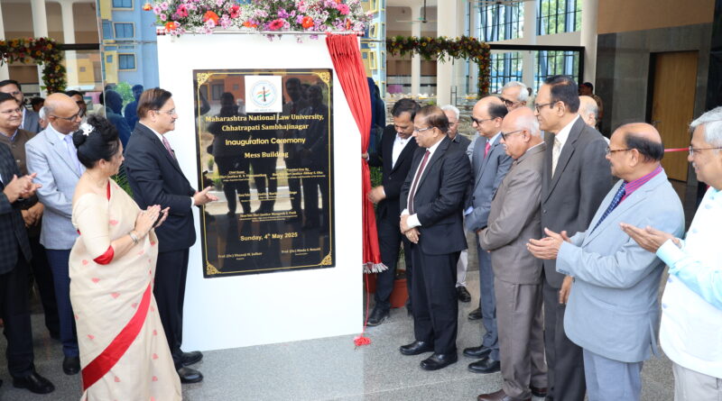 The newly constructed canteen (mess) building at Maharashtra National Law University was inaugurated with enthusiasm.