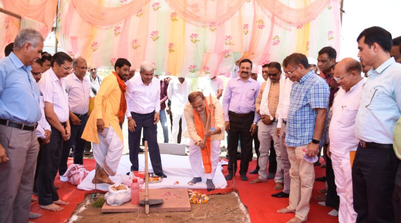 Bhoomi Pujan of Central Library and 600-bedded Hostel at Rajasthan Central University.