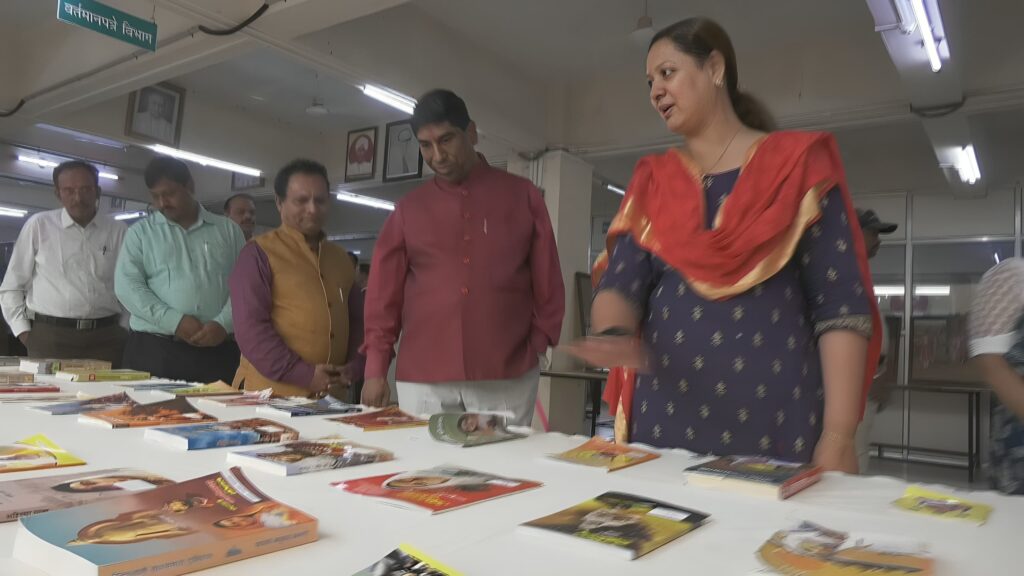 Painting and book exhibition on the occasion of Ahilyadevi Holkar's tercentenary birth anniversary at Solapur University