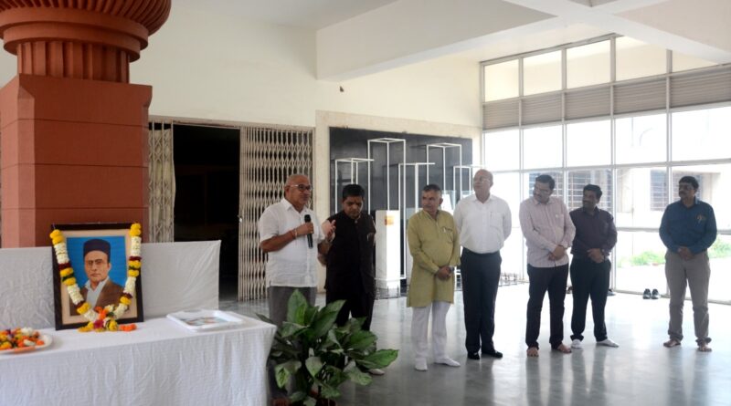 Swatantryaveer Savarkar Jayanti celebrated at Yashwantrao Chavan Maharashtra Open University YCMOU Nashik