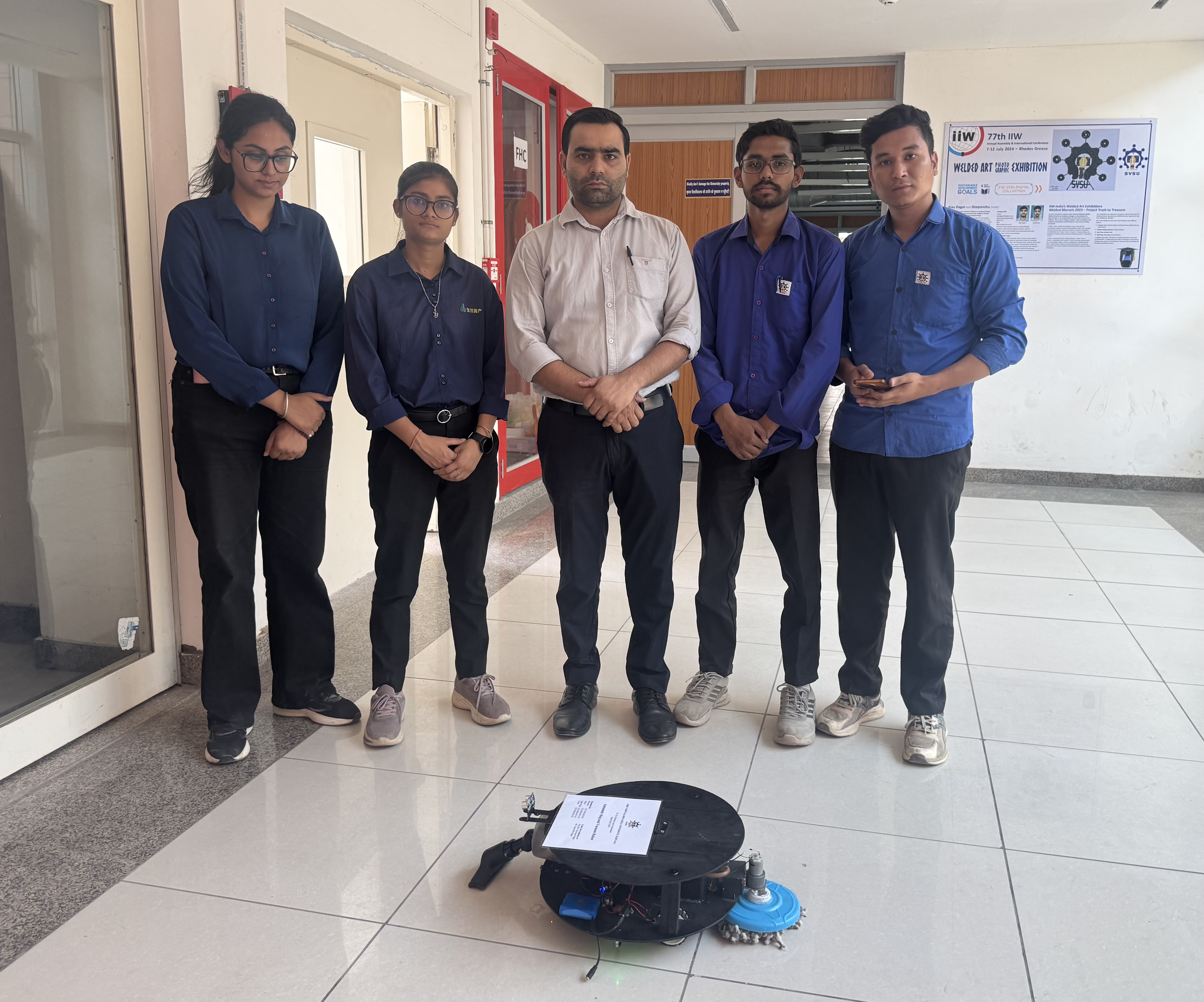 "Mopping will work using mobile!" – Innovative invention of students of Shri Vishwakarma Skill University