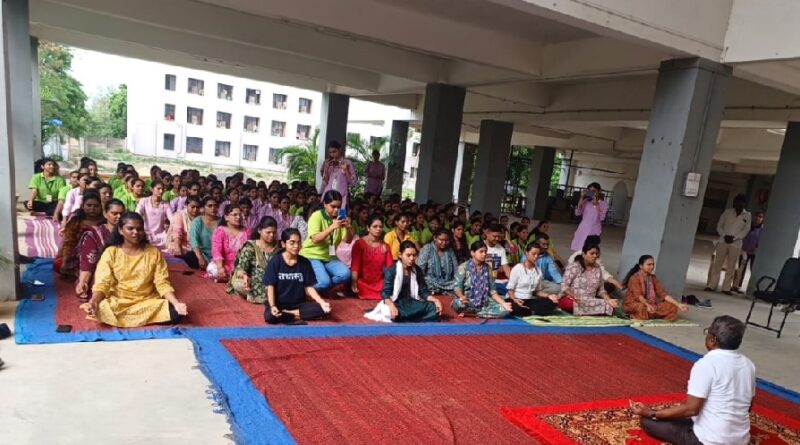 International Yoga Day celebrated at Sitabai Nargundkar Nursing Women's College