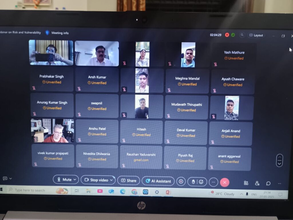 International webinar on 'Disaster and Insecurity' at Rashtrasant Tukadoji Maharaj Nagpur University