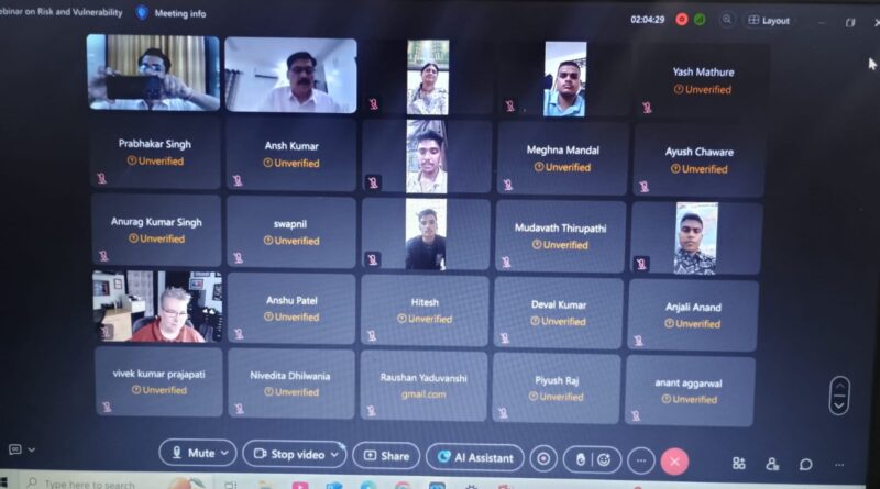 International webinar on 'Disaster and Insecurity' at Rashtrasant Tukadoji Maharaj Nagpur University