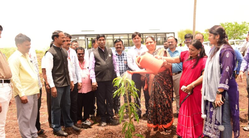 VC Dr. Prakash Mahanwar planted trees at Solapur University on his birthday