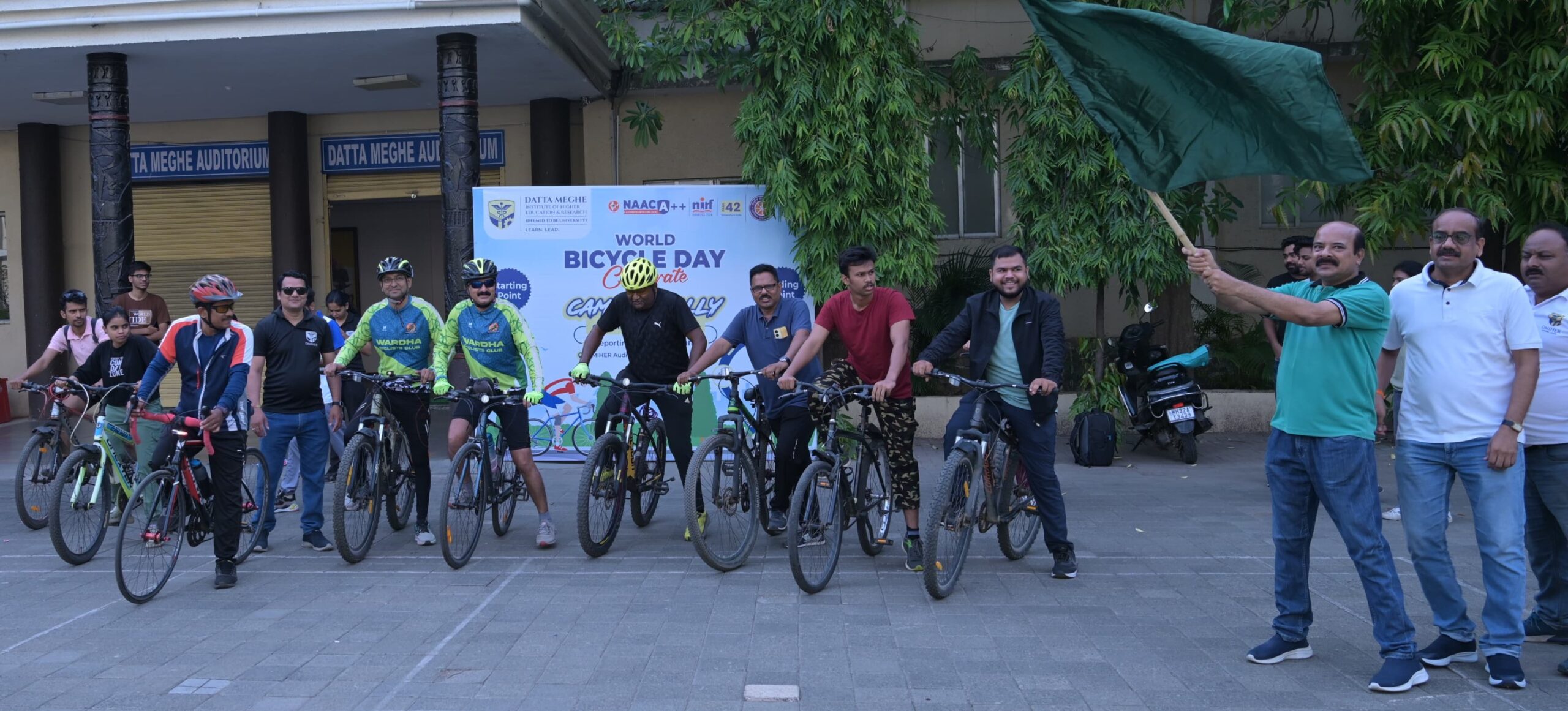 World Bicycle Day celebrated with enthusiasm at Datta Meghe Institute of Higher Education and Research Abhimat University