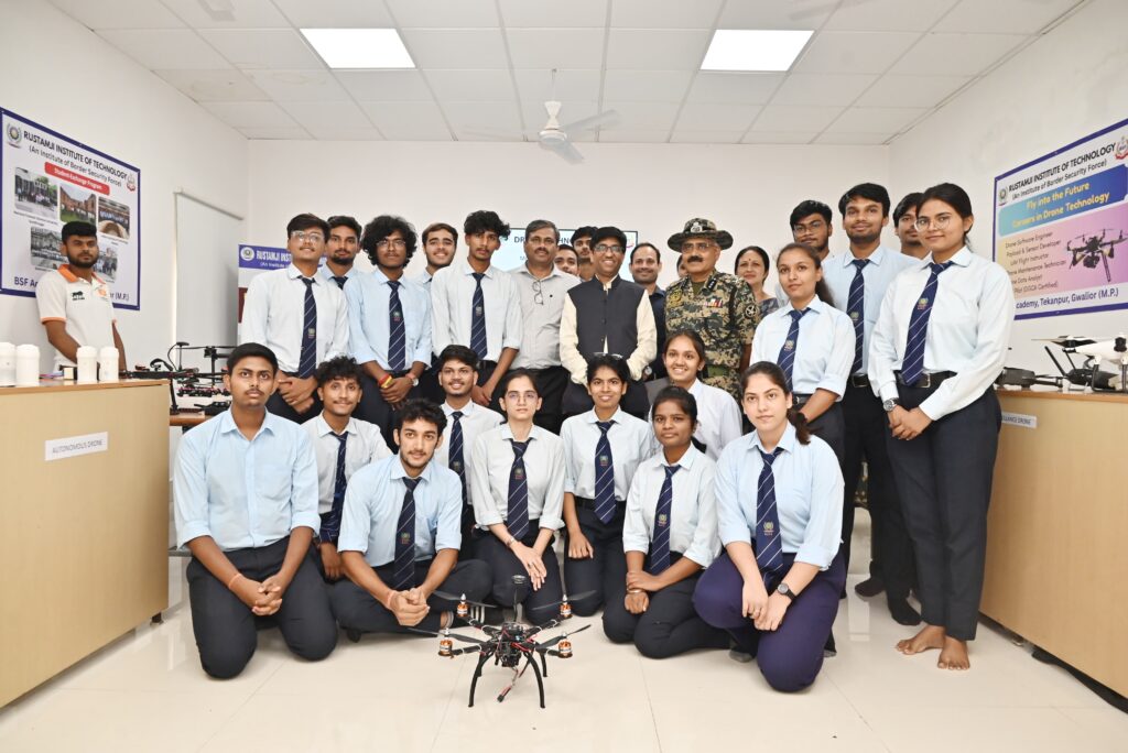 Inauguration of Drone Technology Lab at Rustomji Institute of Technology by Prof. Karandikar