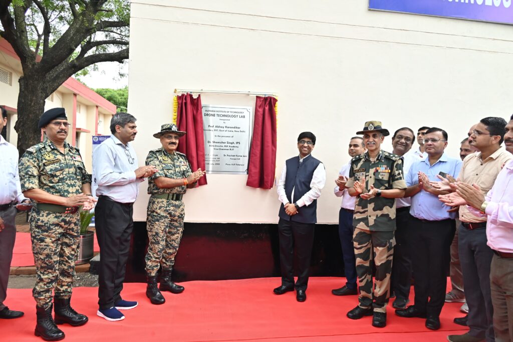 Inauguration of Drone Technology Lab at Rustomji Institute of Technology by Prof. Karandikar