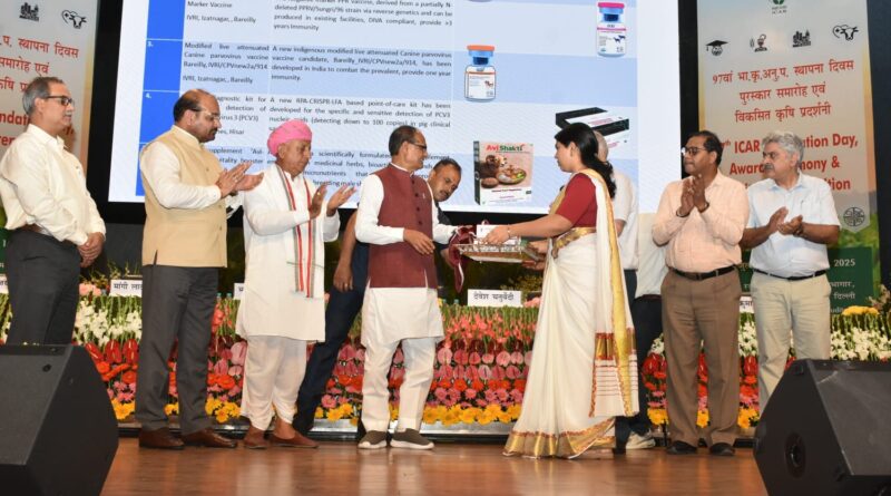 Three vaccines developed by the Indian Institute of Veterinary Research were released