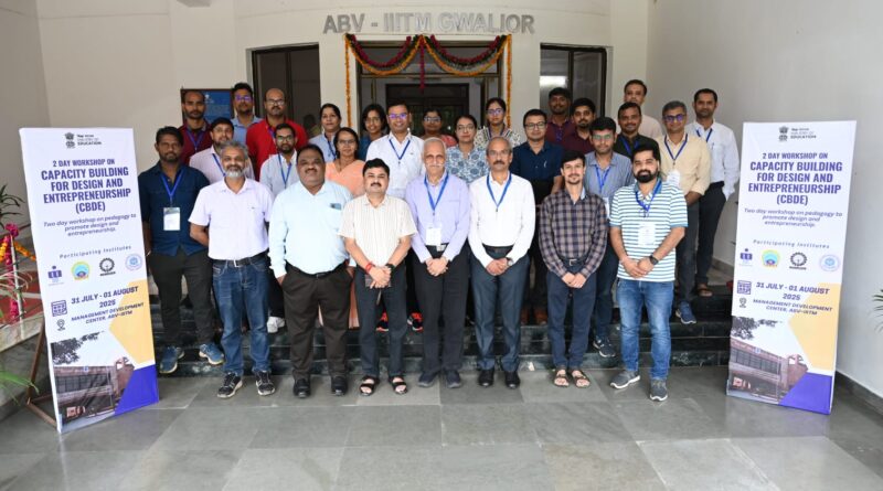 Organized Workshop on Capacity Building for Design and Entrepreneurship at AB VIIIT Gwalior
