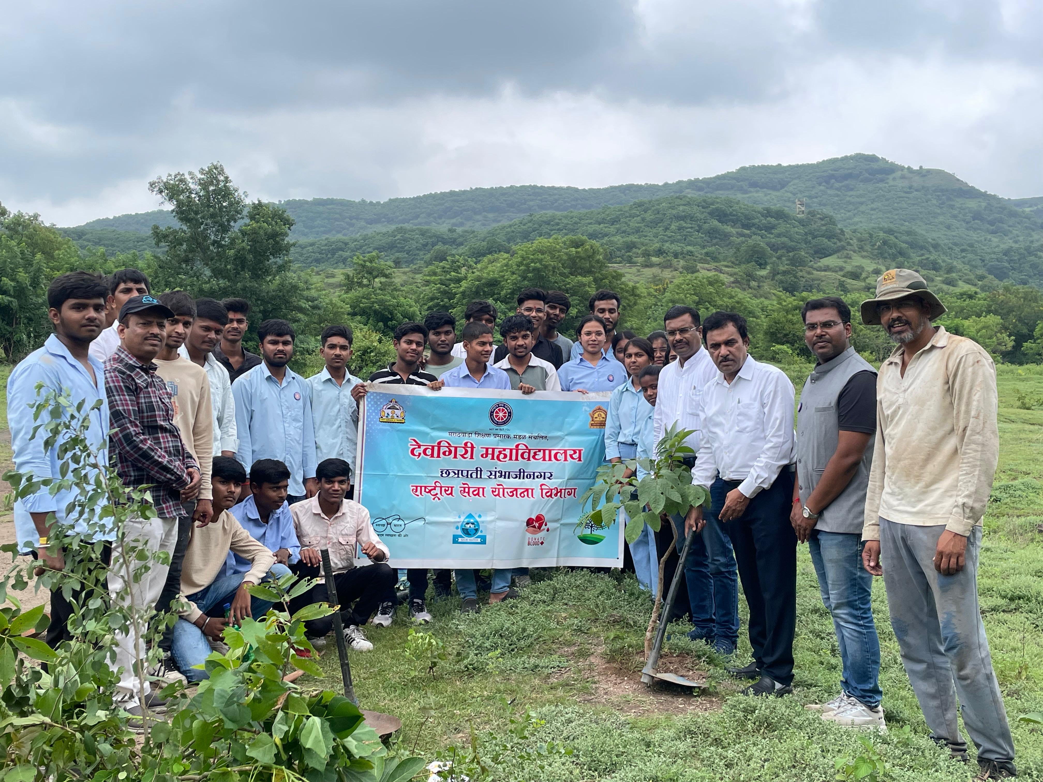 Plantation of 600 trees by Devgiri College in Chhatrapati Sambhajinagar