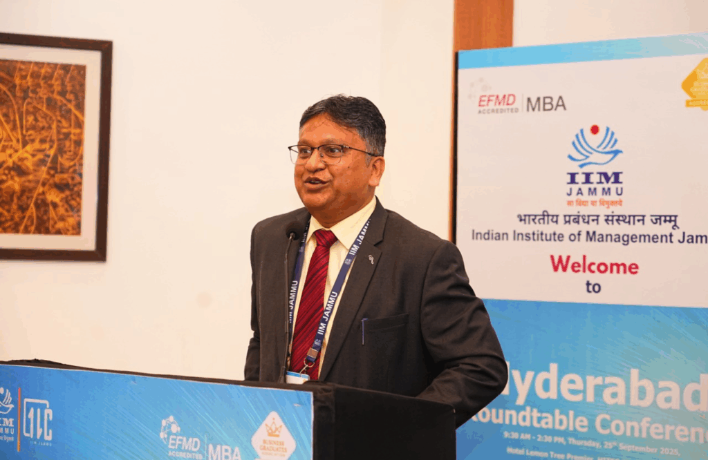 IIM Jammu Hosts Hyderabad Roundtable Conference to Strengthen Academia–Industry Collaboration
