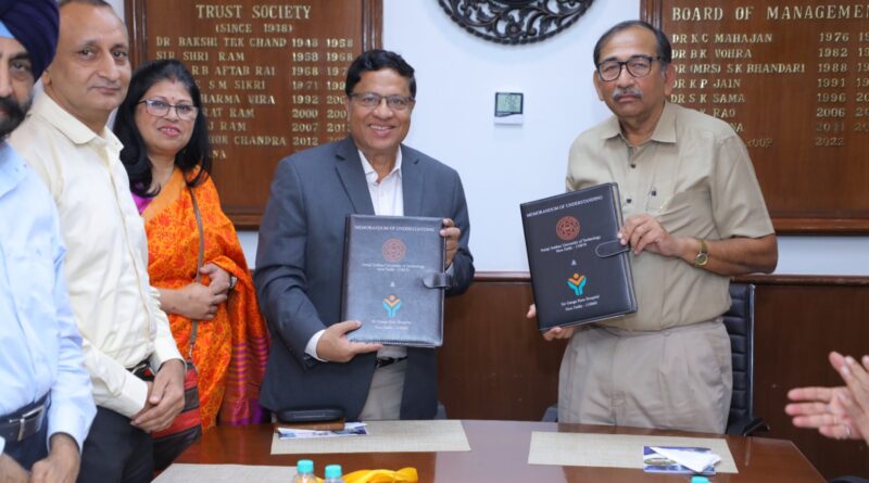 NSUT Signs Landmark MoU with Sir Ganga Ram Hospital to Pioneer AI-Driven Healthcare Innovation