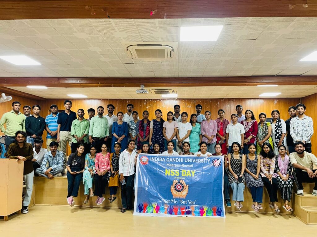 National Service Scheme Foundation Day celebrated with enthusiasm at Indira Gandhi University