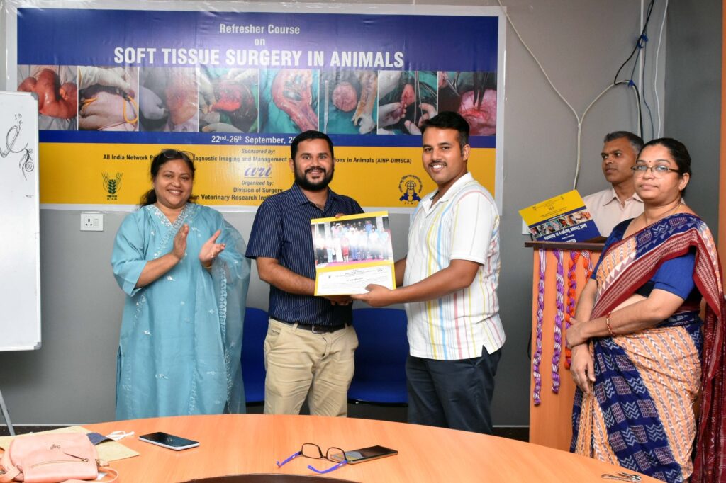Successful completion of five days “Hands-on Training on Soft Tissue Surgery in Animals” at IVRI
