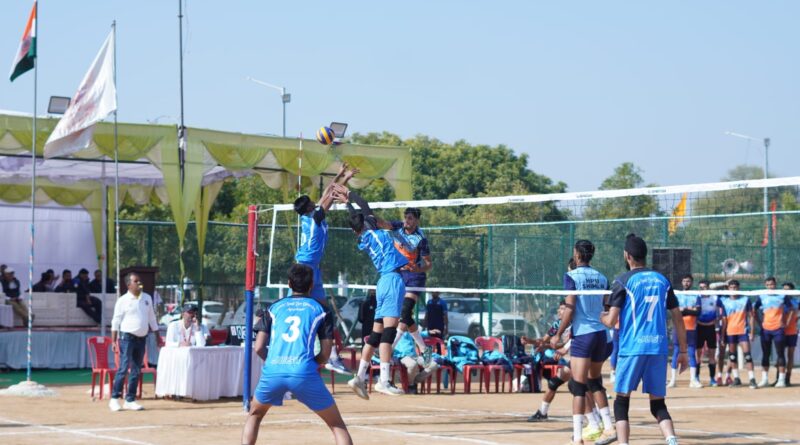 North Zone Inter-University Volleyball Tournament continues in Central University of Haryana