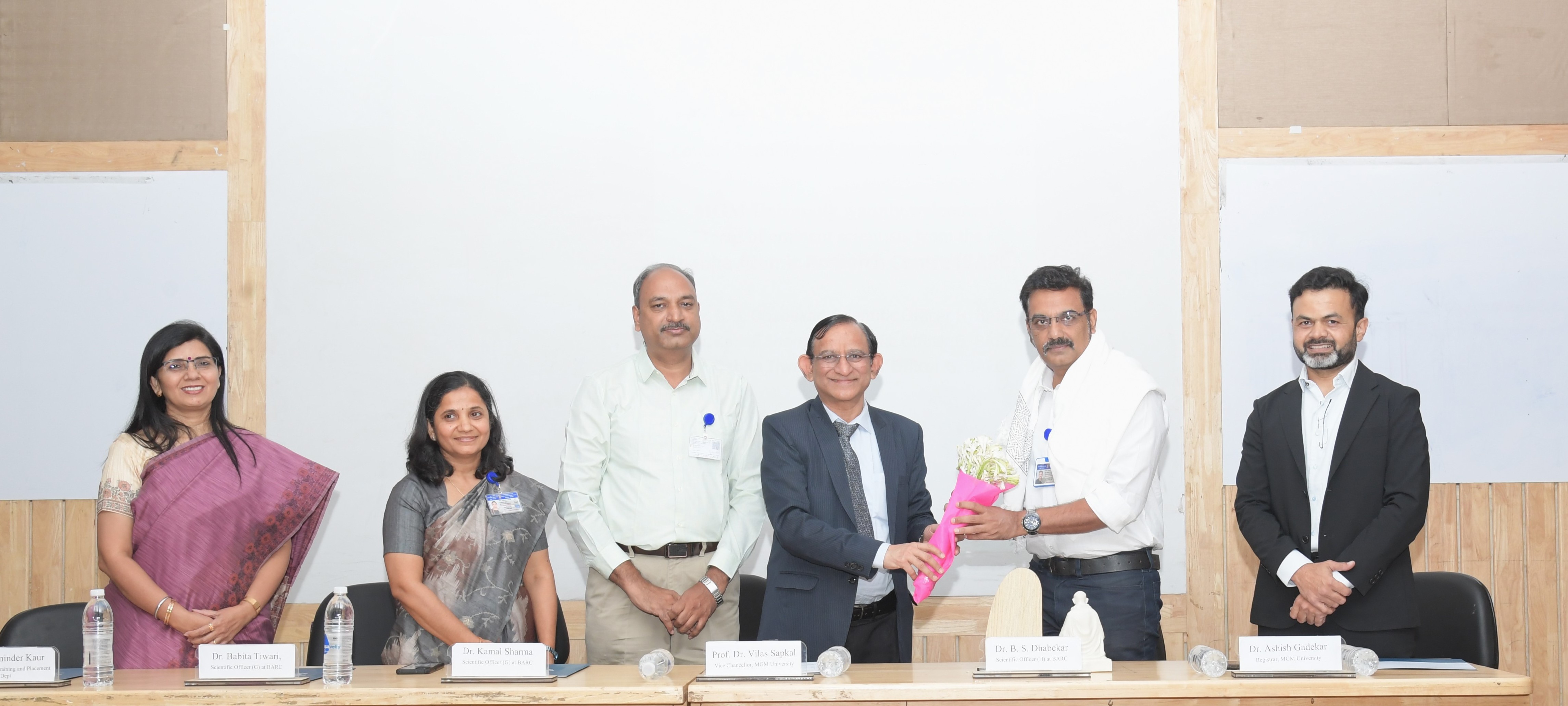 Scientists from the Bhabha Atomic Research Centre interacted directly with students at MGM University.