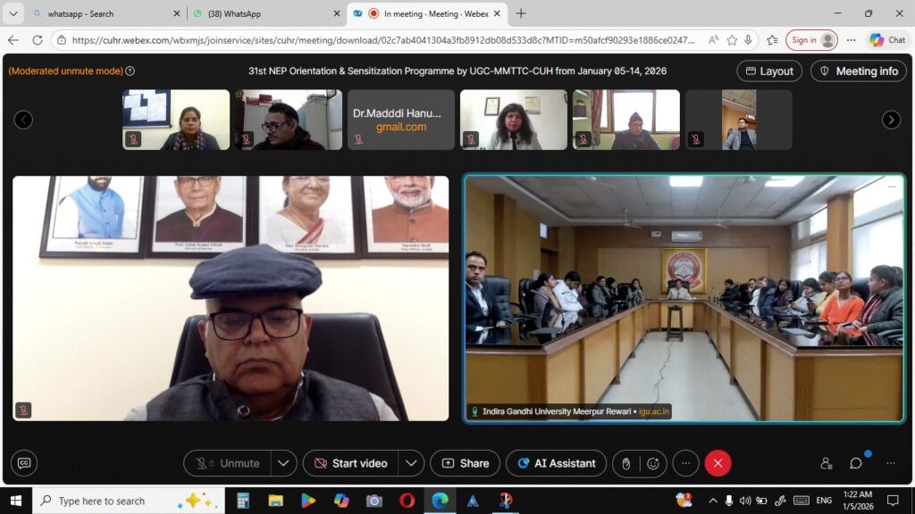 Inauguration of Orientation Program on National Education Policy by Indira Gandhi University and Central University Haryana