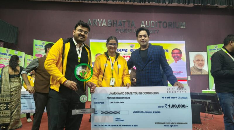 NUSRL Ranchi Students Win State-Level Inter-University Debate at Yuva Gyan Samagam