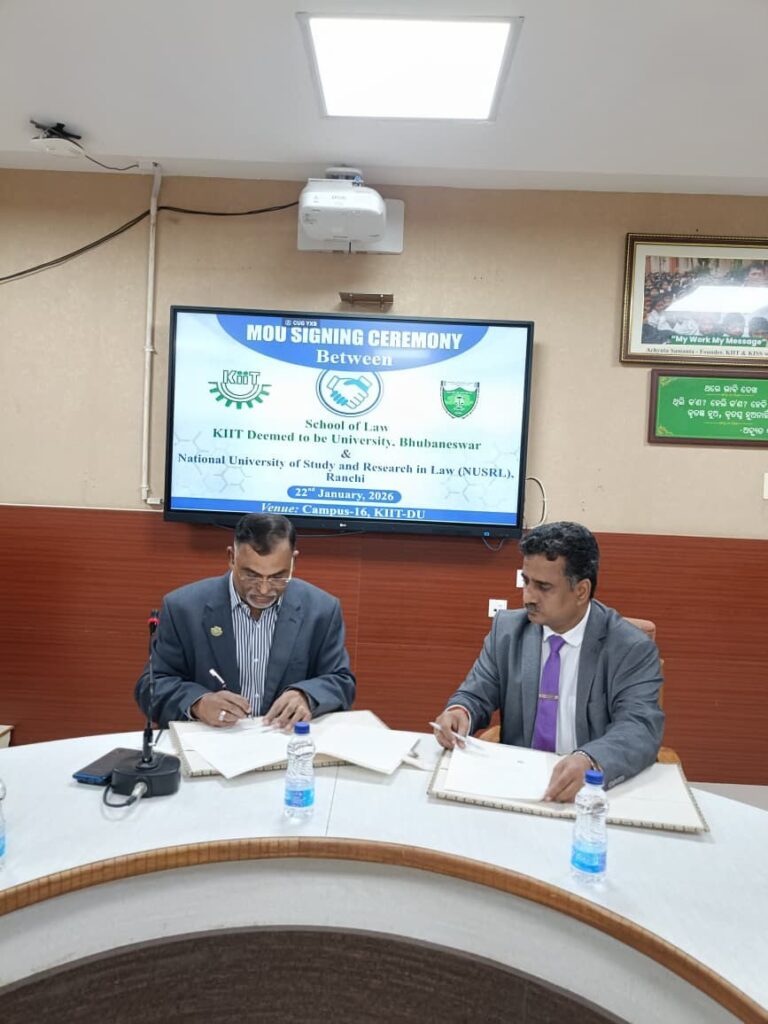 NUSRL Ranchi and KIIT School of Law Sign MoU