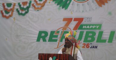 The 77th Republic Day was celebrated with great enthusiasm at Dharmashastra National Law University, Jabalpur.