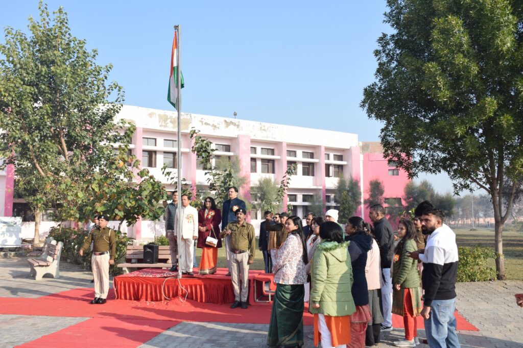 The 77th Republic Day was celebrated with great enthusiasm at Indira Gandhi University.