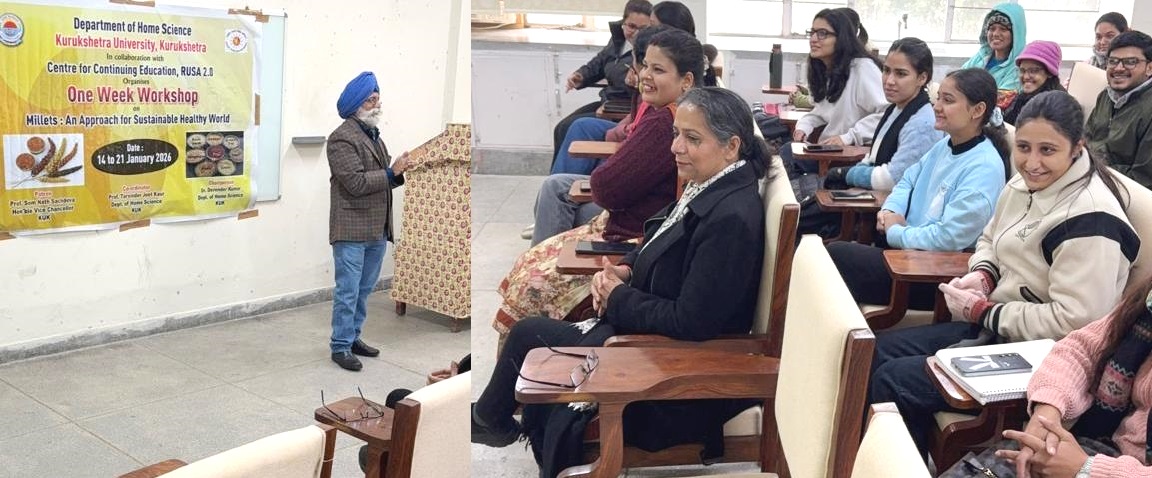 Inauguration of five day workshop on millets in Department of Home Science, Kurukshetra University