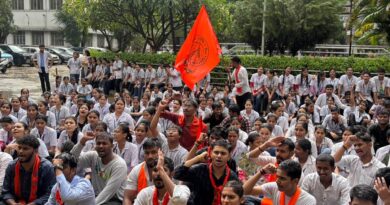बी.जे. मेडिकल महाविद्यालयात अभाविपचे आंदोलन ; विविध समस्यांवर विद्यार्थ्यांचा आक्रोश