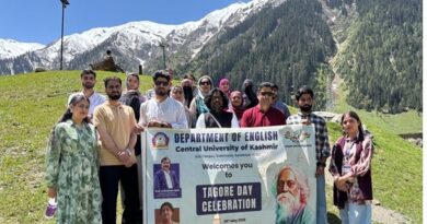 Central University of Kashmir Celebrates Tagore Day at Sonamarg