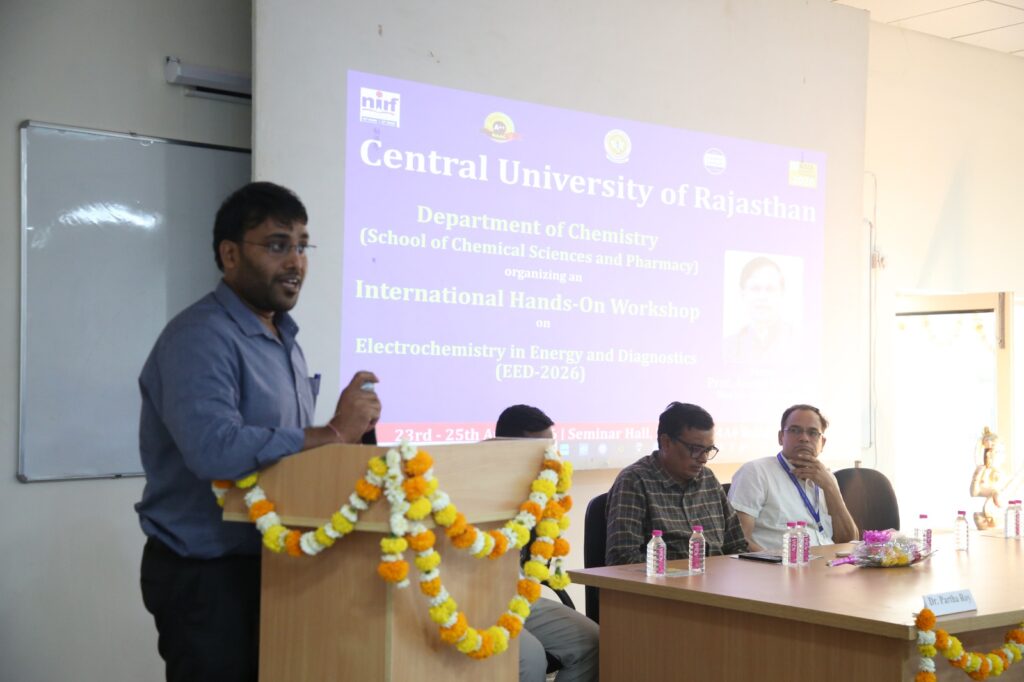 
373
Three day international on “Electrochemistry in Energy and Diagnostics” at Central University of Rajasthan
