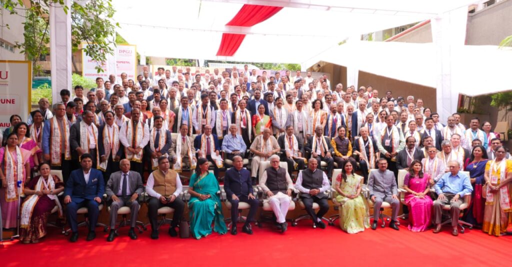 The 100th AIU Annual General Meeting and Vice Chancellors Conference concluded at Dr. D. Y. Patil University, Pune, highlighting Viksit Bharat 2047, AI, sustainability, and higher education reforms.