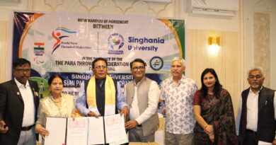 Singhania University, Rajasthan will host the 3rd Asian Para Throwball Championship on 18 March 2027.